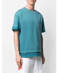 T-shirt à col rond turquoise Ader Error