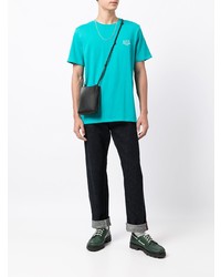 T-shirt à col rond turquoise A.P.C.