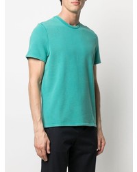 T-shirt à col rond turquoise Majestic Filatures