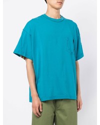 T-shirt à col rond turquoise Facetasm