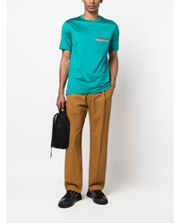 T-shirt à col rond turquoise Paul Smith