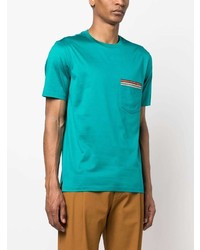T-shirt à col rond turquoise Paul Smith
