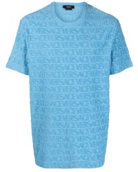 T-shirt à col rond turquoise Versace