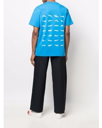 T-shirt à col rond turquoise Jacquemus