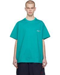 T-shirt à col rond turquoise Wooyoungmi