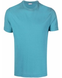 T-shirt à col rond turquoise Zanone