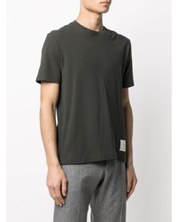 T-shirt à col rond vert foncé Thom Browne