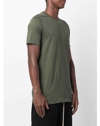 T-shirt à col rond vert foncé Rick Owens