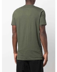 T-shirt à col rond vert foncé Rick Owens