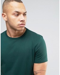 T-shirt à col rond vert foncé Asos