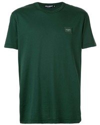 T-shirt à col rond vert foncé Dolce & Gabbana