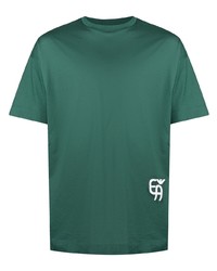 T-shirt à col rond vert foncé Emporio Armani