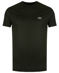 T-shirt à col rond vert foncé Emporio Armani