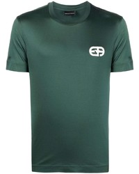 T-shirt à col rond vert foncé Emporio Armani