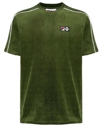 T-shirt à col rond vert foncé Fila