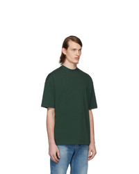 T-shirt à col rond vert foncé Balenciaga