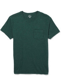 T-shirt à col rond vert foncé J.Crew