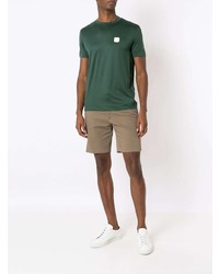 T-shirt à col rond vert foncé Emporio Armani