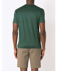 T-shirt à col rond vert foncé Emporio Armani