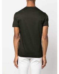 T-shirt à col rond vert foncé Emporio Armani