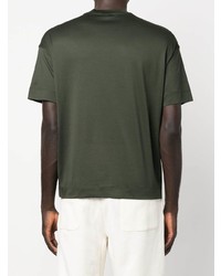 T-shirt à col rond vert foncé Emporio Armani