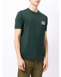 T-shirt à col rond vert foncé Emporio Armani