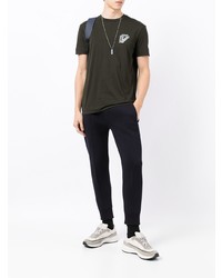 T-shirt à col rond vert foncé Emporio Armani