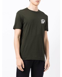 T-shirt à col rond vert foncé Emporio Armani