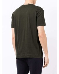 T-shirt à col rond vert foncé Emporio Armani