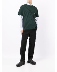 T-shirt à col rond vert foncé Wooyoungmi