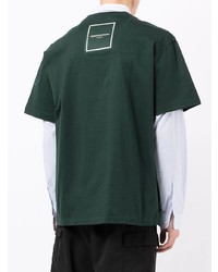 T-shirt à col rond vert foncé Wooyoungmi