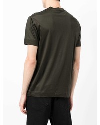 T-shirt à col rond vert foncé Emporio Armani