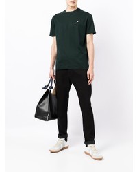 T-shirt à col rond vert foncé Emporio Armani