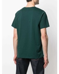 T-shirt à col rond vert foncé A.P.C.