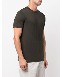 T-shirt à col rond vert foncé Emporio Armani