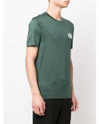 T-shirt à col rond vert foncé Emporio Armani