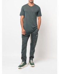 T-shirt à col rond vert foncé Rick Owens