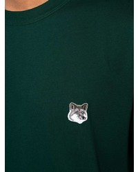 T-shirt à col rond vert foncé MAISON KITSUNÉ