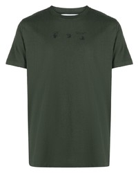 T-shirt à col rond vert foncé Off-White