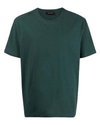 T-shirt à col rond vert foncé Roberto Collina