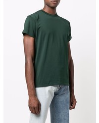 T-shirt à col rond vert foncé Maison Margiela