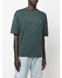 T-shirt à col rond vert foncé Emporio Armani