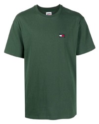 T-shirt à col rond vert foncé Tommy Jeans