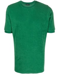 T-shirt à col rond vert foncé Zanone
