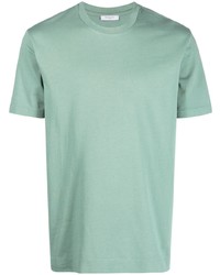 T-shirt à col rond vert menthe Boglioli
