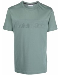 T-shirt à col rond vert menthe Calvin Klein