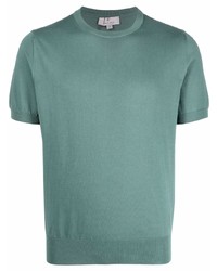 T-shirt à col rond vert menthe Canali