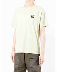 T-shirt à col rond vert menthe Stone Island