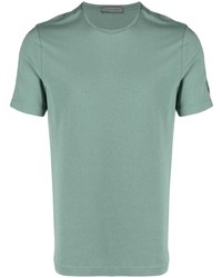 T-shirt à col rond vert menthe Corneliani