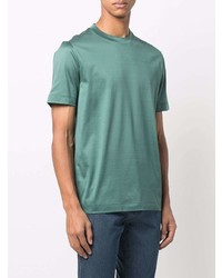 T-shirt à col rond vert menthe Canali